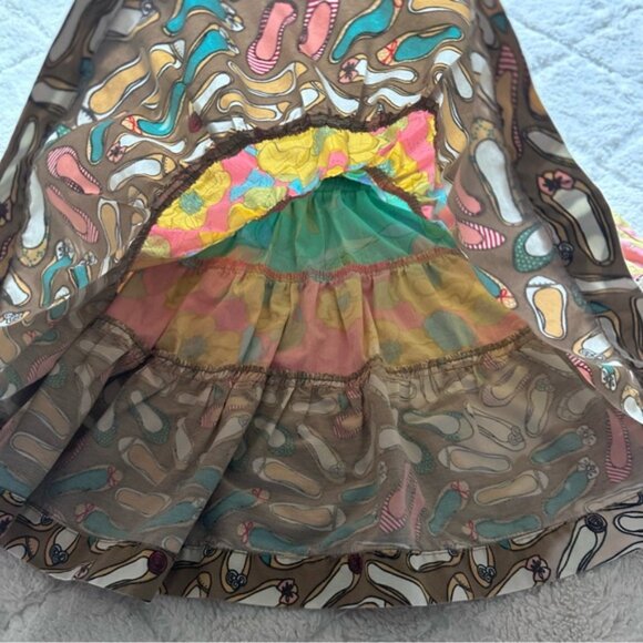Matilda Jane | Multi Color Butterfly Rollercoaster Tiered Dress | Size 2 - Picture 4 of 7